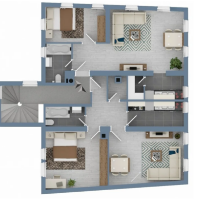 Grundriss 1. + 2. OG